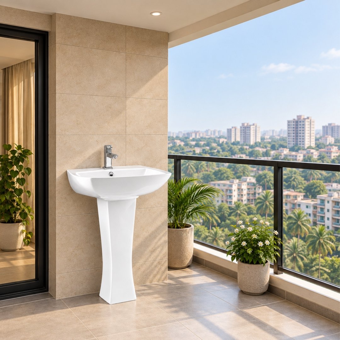 Sonet HITACHI, washbasin with pedestal
